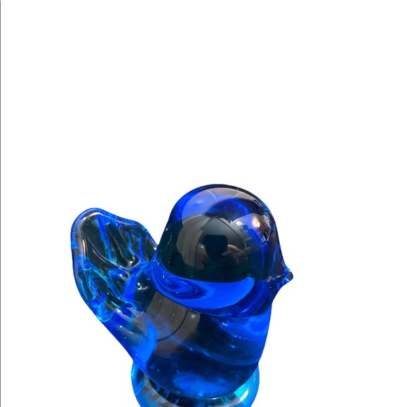 Leo Ward Art Glass Handmade Vintage Bluebird of Happiness - Picture 2 of 4